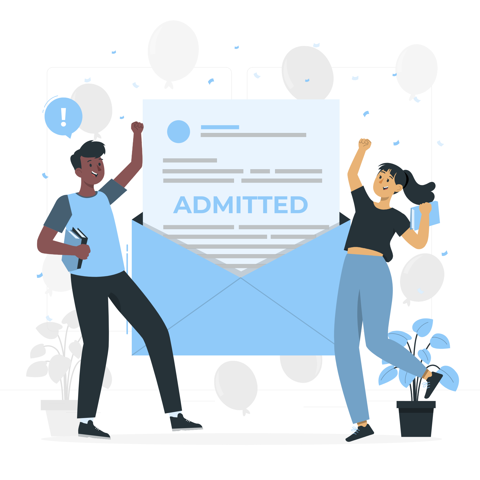 Students waiting in line